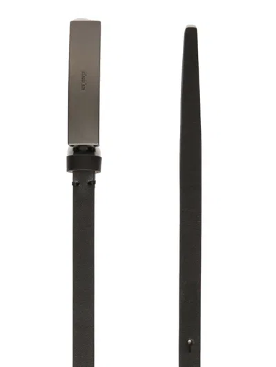 Max Mara Logo Engraved Buckle Belt In Brown