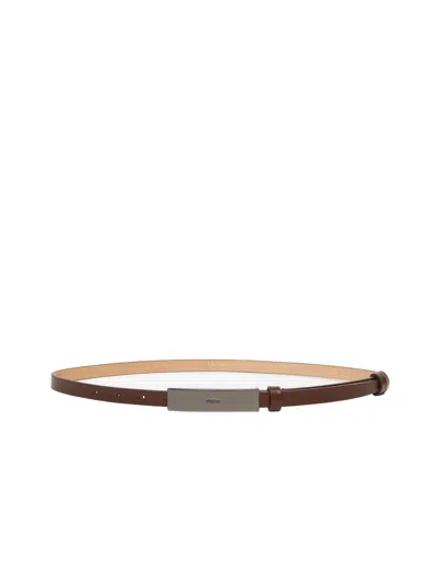 MAX MARA LOGO ENGRAVED BUCKLE BELT