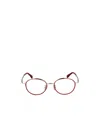 Max Mara Red Women Optical Frames In Brown