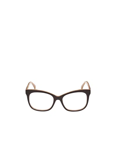 Max Mara Logo Flat Mirror In Brown