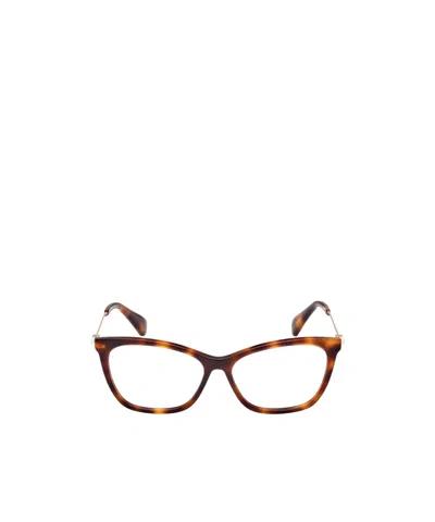Max Mara Logo Flat Mirror In Brown