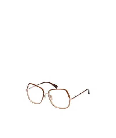 Max Mara Logo Flat Mirror In Nude