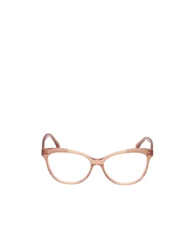 Max Mara Logo Flat Mirror In Nude