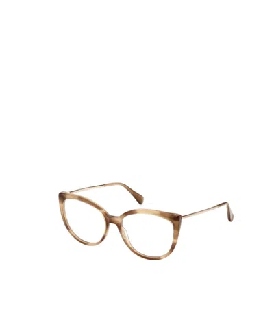 Max Mara Logo Flat Mirror In Nude