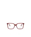 Max Mara Logo Flat Mirror In Red