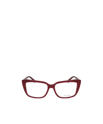 Max Mara Logo Flat Mirror In Red