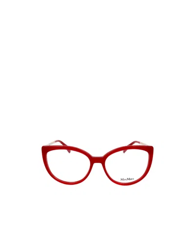 Max Mara Logo Flat Mirror In Red