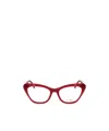 Max Mara Logo Flat Mirror In Red
