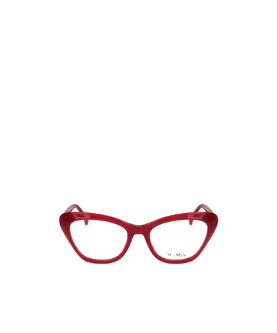 Max Mara Logo Flat Mirror In Red