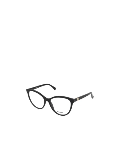 Max Mara Logo Glasses In Black