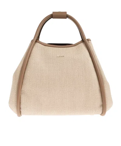 Max Mara Logo Handbag In Brown