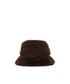 Max Mara Logo Hat In Dark Brown