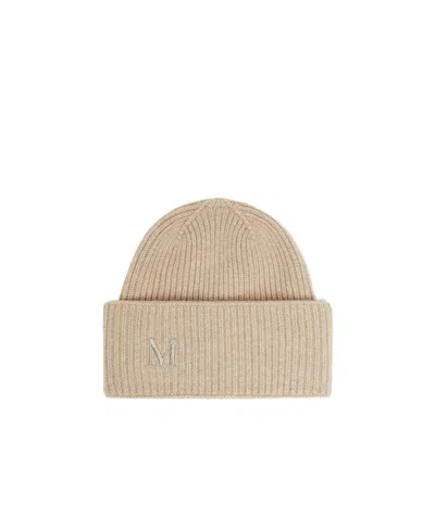 Max Mara Logo Hat In Nude