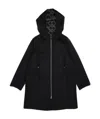 Max Mara Logo Hooded Coat In Black