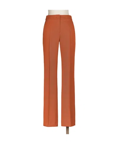 Max Mara Logo Horn Casual Pants In Brown