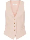 Max Mara Logo-jacquard Waistcoat In Pink