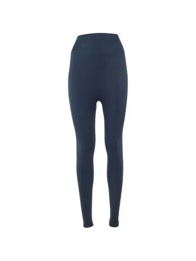 Max Mara Logo Jersey Leggings In Blue
