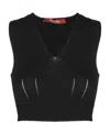 Max Mara Logo Knitted Vest In Black