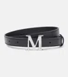 Max Mara Logo Leather Belt In Black