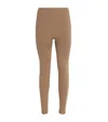 Max Mara Technical Logo Leggings In Beige