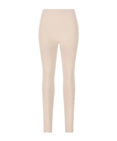Max Mara 's  Logo Lettering Leggings In Nude