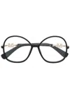 Max Mara Sonnenbrille Mit Rundem Gestell In Black