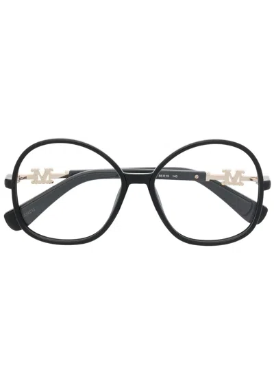 Max Mara Sonnenbrille Mit Rundem Gestell In Black