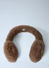 Max Mara Logo Motif Ear Muffs In Brown