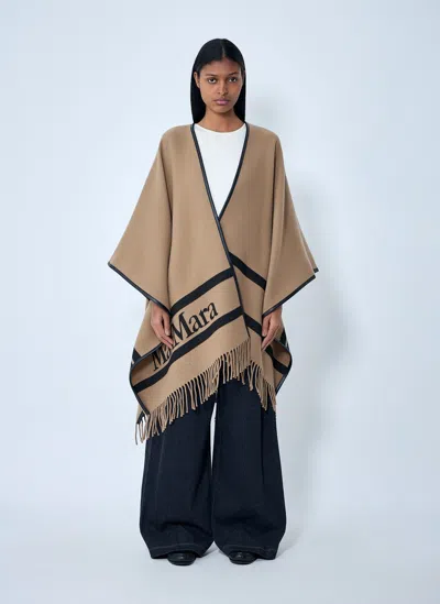Max Mara Jacquard Motif Scarf With Fringing For Women In Brown