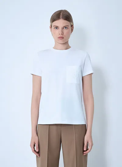 Max Mara Logo Motif T-shirt In White