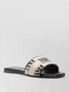 Max Mara Logo Mules Flat Sole Open Toe Design In Multi