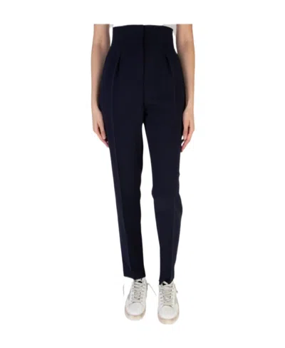 Max Mara Logo Pants In Black