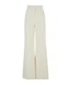 Max Mara Wide-leg High Waist Floor-length Trousers In White