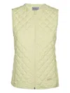 Max Mara Logo-patch Quilted Gilet In Neutral
