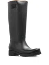 Max Mara Logo-patch Rain Boots In Black