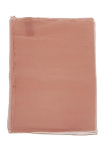 Max Mara Logo Patch Scarf In Pink