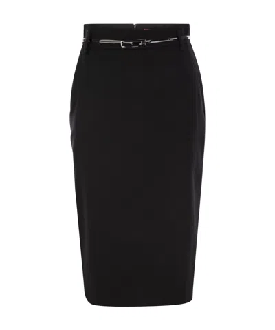 MAX MARA MAX MARA STUDIO GINSENG BELTED PENCIL SKIRT