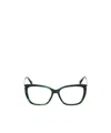 Max Mara Logo Plain Glasses In Green