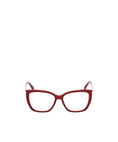 Max Mara Logo Plain Glasses In Red
