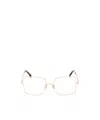 Max Mara Logo Plain Glasses In Gold