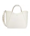 Max Mara Mini Marin Drummed Leather Bag In White