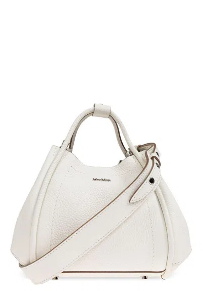 Max Mara Logo Plaque Top Handle Bag In White
