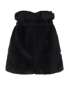 Max Mara Logo Plush Shorts In Black