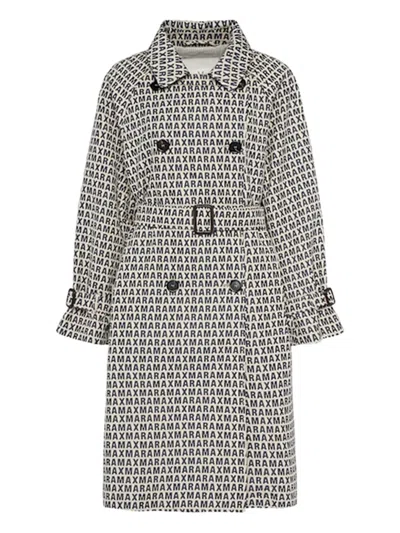 Max Mara Logo-print Belted Raincoat