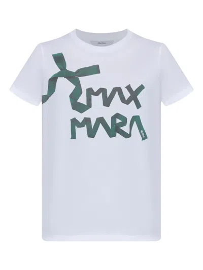 Max Mara Logo-print Calcio T-shirt In White