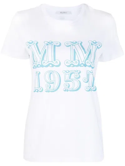Max Mara Logo-print Cotton T-shirt In White