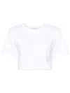 Max Mara Logo-print Cropped T-shirt In White