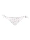 Max Mara Logo-print Side-tie Bikini Bottoms In White
