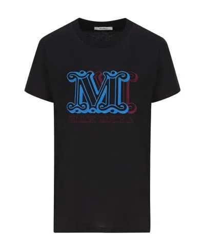 Max Mara Logo-print T-shirt In Nero