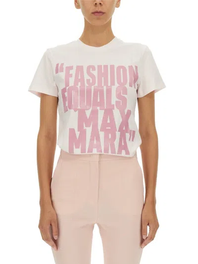 Max Mara Cotton Jersey Short-sleeved T-shirt In White